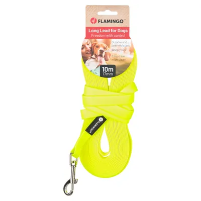Flamingo Trainings- und Schleppleine Caspar Fluo gelb Flamingo Trainings- und Schleppleine Caspar Fluo gelb