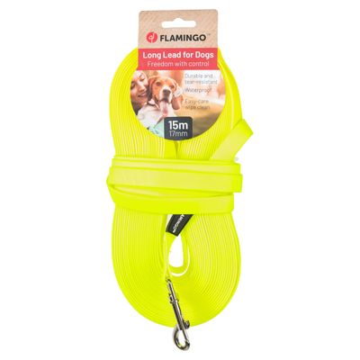 Flamingo Trainings- und Schleppleine Caspar Fluo gelb