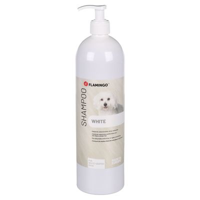 Flamingo Hundeshampoo für weißes Fell 1 l