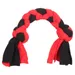 Flamingo Hundespielzeug Womas Fleece geknoteter Knochen rot/schwarz