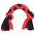 Flamingo Hundespielzeug Womas Fleece geknoteter Knochen rot/schwarz Flamingo Hundespielzeug Womas Fleece geknoteter Knochen rot/schwarz