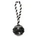 Flamingo Hundespielzeug TPR Gladiator Curling + Seil schwarz