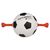 Flamingo Hundespielzeug Matchball Fußball mit roten Griffen