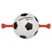 Flamingo Hundespielzeug Matchball Fußball mit roten Griffen