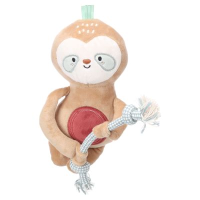 Flamingo Hundespielzeug Welpe Phoebe Faultier mit Seil braun