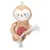 Flamingo Hundespielzeug Welpe Phoebe Faultier mit Seil braun Flamingo Hundespielzeug Welpe Phoebe Faultier mit Seil braun