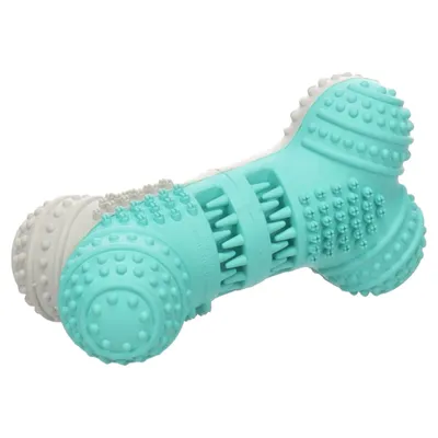 Flamingo Hundespielzeug Growi Dental Hantel weiß/grün Flamingo Hundespielzeug Growi Dental Hantel weiß/grün