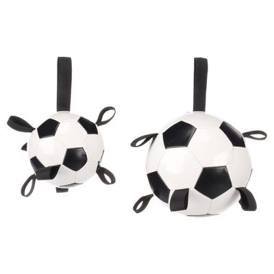 Flamingo Hundespielzeug Fußball Towa weiß/schwarz