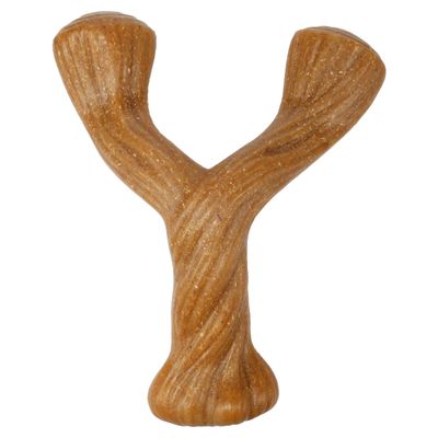 Flamingo Hundespielzeug Nyl'o Wood Y-Form mit Rindfleischgeschmack