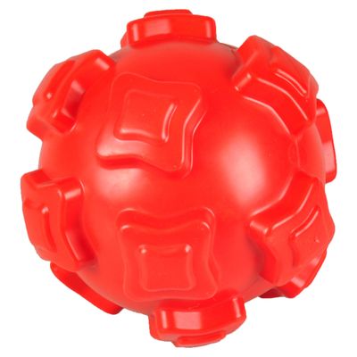 Flamingo Hundespielzeug Ball TPR mit Squeaker rot