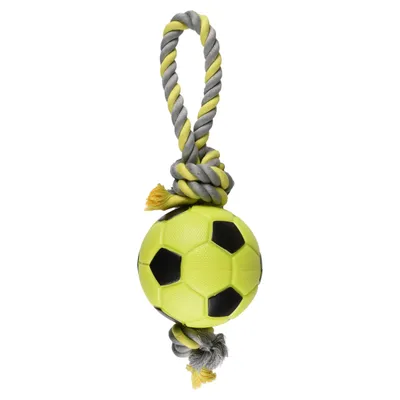 Flamingo Hundespielzeug TPR Sporty Fußball + Seil grün Flamingo Hundespielzeug TPR Sporty Fußball + Seil grün