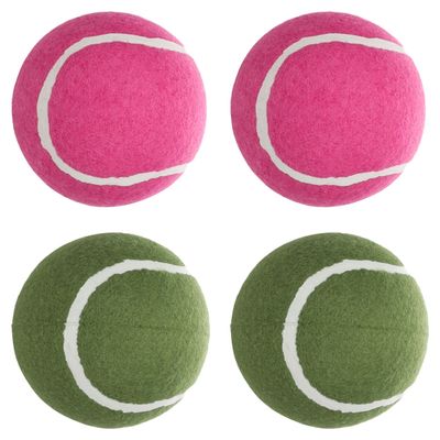 Flamingo Hundespielzeug Smash Tennisball - 4 Stück