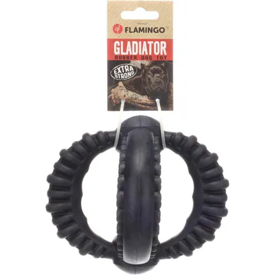 Flamingo Hundespielzeug Gladiator Cross Ball schwarz Flamingo Hundespielzeug Gladiator Cross Ball schwarz