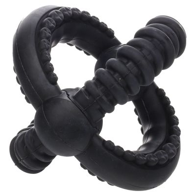 Flamingo Hundespielzeug Gladiator Cross Ball schwarz