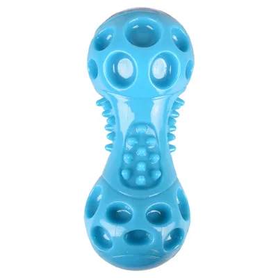 Flamingo Hundespielzeug TPR Wido Squeak Hantel blau Flamingo Hundespielzeug TPR Wido Squeak Hantel blau
