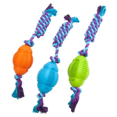 Flamingo Hundespielzeug Boomer Dental Bouncer mit Seil Flamingo Hundespielzeug Boomer Dental Bouncer mit Seil