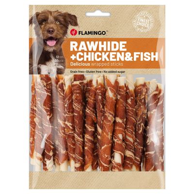 Flamingo Hundesnack R'Hide Stick mit Huhn & Kabeljau