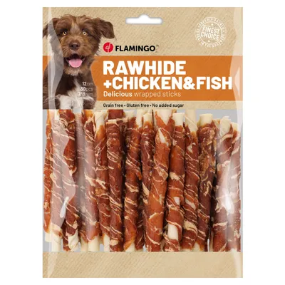 Flamingo Hundesnack R'Hide Stick mit Huhn & Kabeljau Flamingo Hundesnack R'Hide Stick mit Huhn & Kabeljau