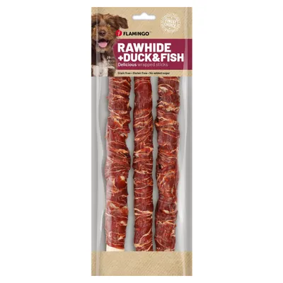 Flamingo Hundesnack R'Hide Stick mit Ente & mit Kabeljau Flamingo Hundesnack R'Hide Stick mit Ente & mit Kabeljau