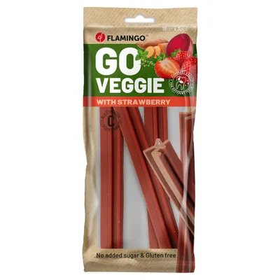 Flamingo Hundesnack Veggie Stick mit Erdbeere rot Flamingo Hundesnack Veggie Stick mit Erdbeere rot