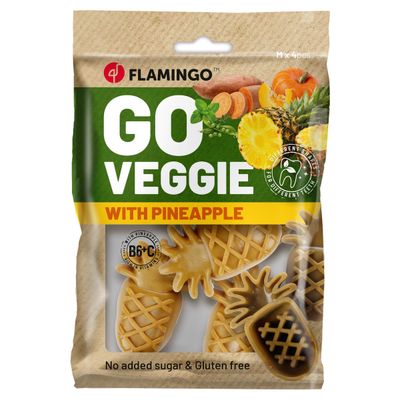 Flamingo Hundesnack Veggie Ananas gelb