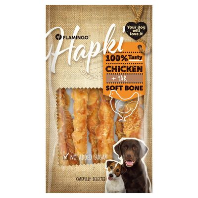 Flamingo Hundesnack Hapki Knochen mit Huhn