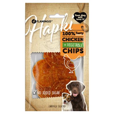 Flamingo Hundesnack Hapki Chips mit Huhn & Gemüse