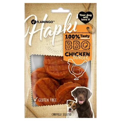 Flamingo Hundesnack Hapki BBQ Burger mit Huhn Flamingo Hundesnack Hapki BBQ Burger mit Huhn