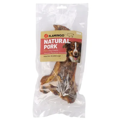 Flamingo Hundesnack Nature Schweinefuß halb 226 g Flamingo Hundesnack Nature Schweinefuß halb 226 g
