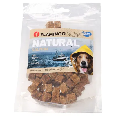 Flamingo Hundesnack Nature kleine Blöcke mit Lachs Flamingo Hundesnack Nature kleine Blöcke mit Lachs
