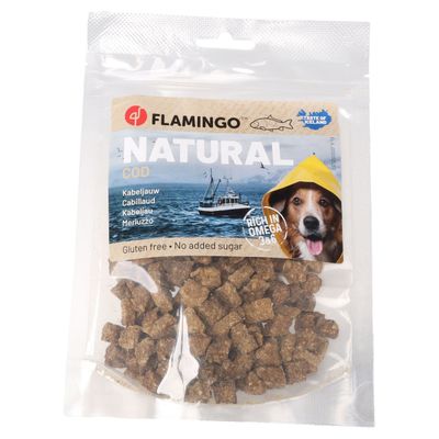 Flamingo Hundesnack Nature Dreiecke mit Kabeljau