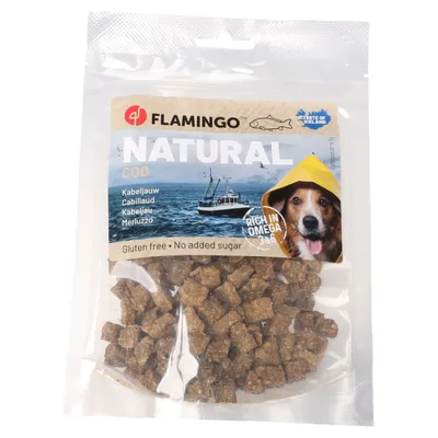 Flamingo Hundesnack Nature Dreiecke mit Kabeljau Flamingo Hundesnack Nature Dreiecke mit Kabeljau