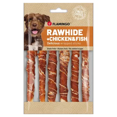 Flamingo Hundesnack R'Hide Stick mit Huhn & Kabeljau Flamingo Hundesnack R'Hide Stick mit Huhn & Kabeljau