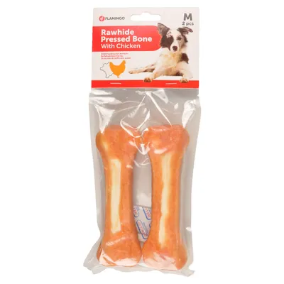 Flamingo Gepresster Knochen mit Huhn Flamingo Gepresster Knochen mit Huhn