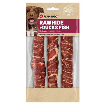 Flamingo Hundesnack R'Hide Stick mit Ente & mit Kabeljau Flamingo Hundesnack R'Hide Stick mit Ente & mit Kabeljau