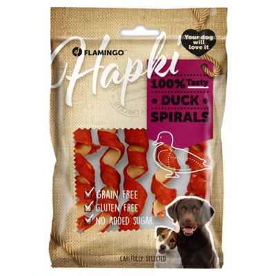Flamingo Hundesnack Hapki Spirale mit Ente