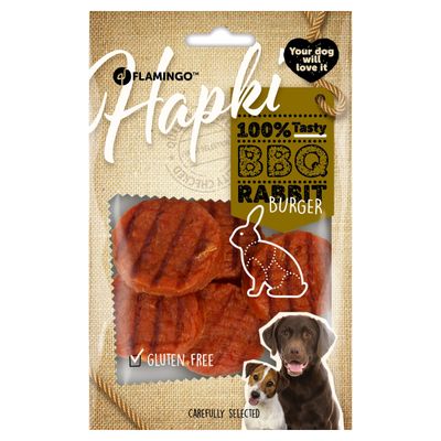 Flamingo Hundesnack Hapki BBQ Burger mit Kaninchen