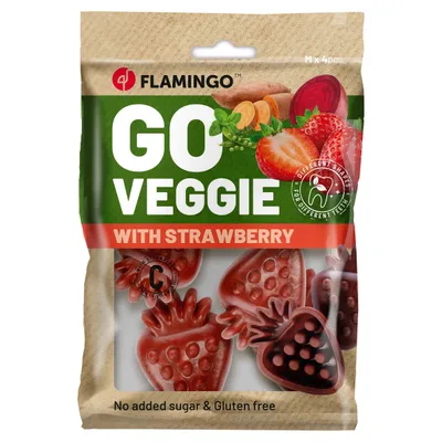 Flamingo Hundesnack Veggie Erdbeere rot Flamingo Hundesnack Veggie Erdbeere rot