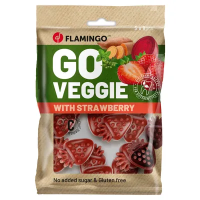 Flamingo Hundesnack Veggie Erdbeere rot Flamingo Hundesnack Veggie Erdbeere rot
