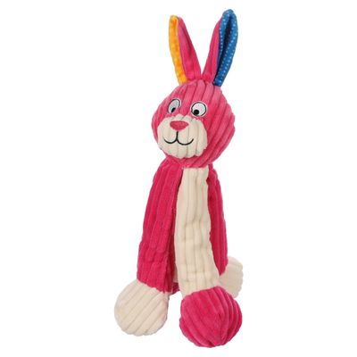 Flamingo Hundespielzeug Kareau Kaninchen mit langen Beinen rosa