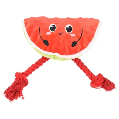 Flamingo Hundespielzeug Bubto Wassermelone mit Seil rot Flamingo Hundespielzeug Bubto Wassermelone mit Seil rot