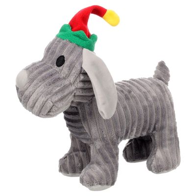 Flamingo Weihnachtsspielzeug Aviana Hund grau