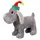 Flamingo Weihnachtsspielzeug Aviana Hund grau
