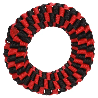 Flamingo Hundespielzeug Movas gewebter Ring rot/schwarz Flamingo Hundespielzeug Movas gewebter Ring rot/schwarz