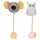 Flamingo Hundespielzeug Felsy Maus & Nilpferd mit Ball und Seil für Welpen