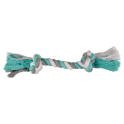 Flamingo Hundespielzeug Jim Spieltau 2 Knoten Baumwolle mint/weiß Flamingo Hundespielzeug Jim Spieltau 2 Knoten Baumwolle mint/weiß