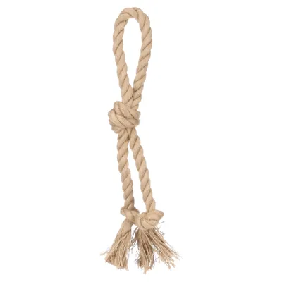 Flamingo Hundespielzeug Kush Zerrseil mit 3 Knoten braun Flamingo Hundespielzeug Kush Zerrseil mit 3 Knoten braun