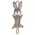 Flamingo Hundespielzeug Gommy Kaninchen mit Seil grau Flamingo Hundespielzeug Gommy Kaninchen mit Seil grau