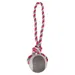 Flamingo Hundespielzeug Jim Ziehtau Tennisball Baumwolle rot/weiß