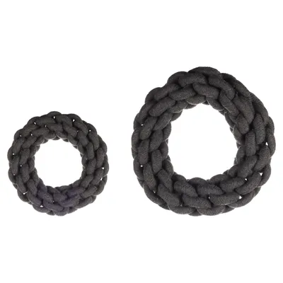 Flamingo Hundespielzeug Ringo Schnur Ring grau Flamingo Hundespielzeug Ringo Schnur Ring grau